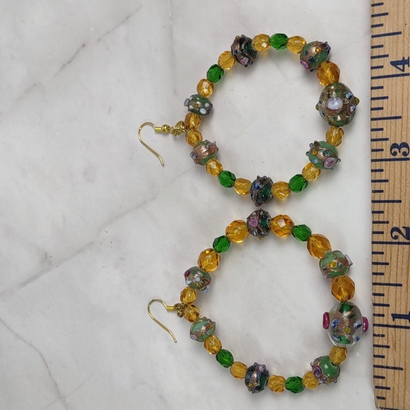 Art Glass/Faceted Crystal Necklace/Earrings Set - Picture 11 of 12